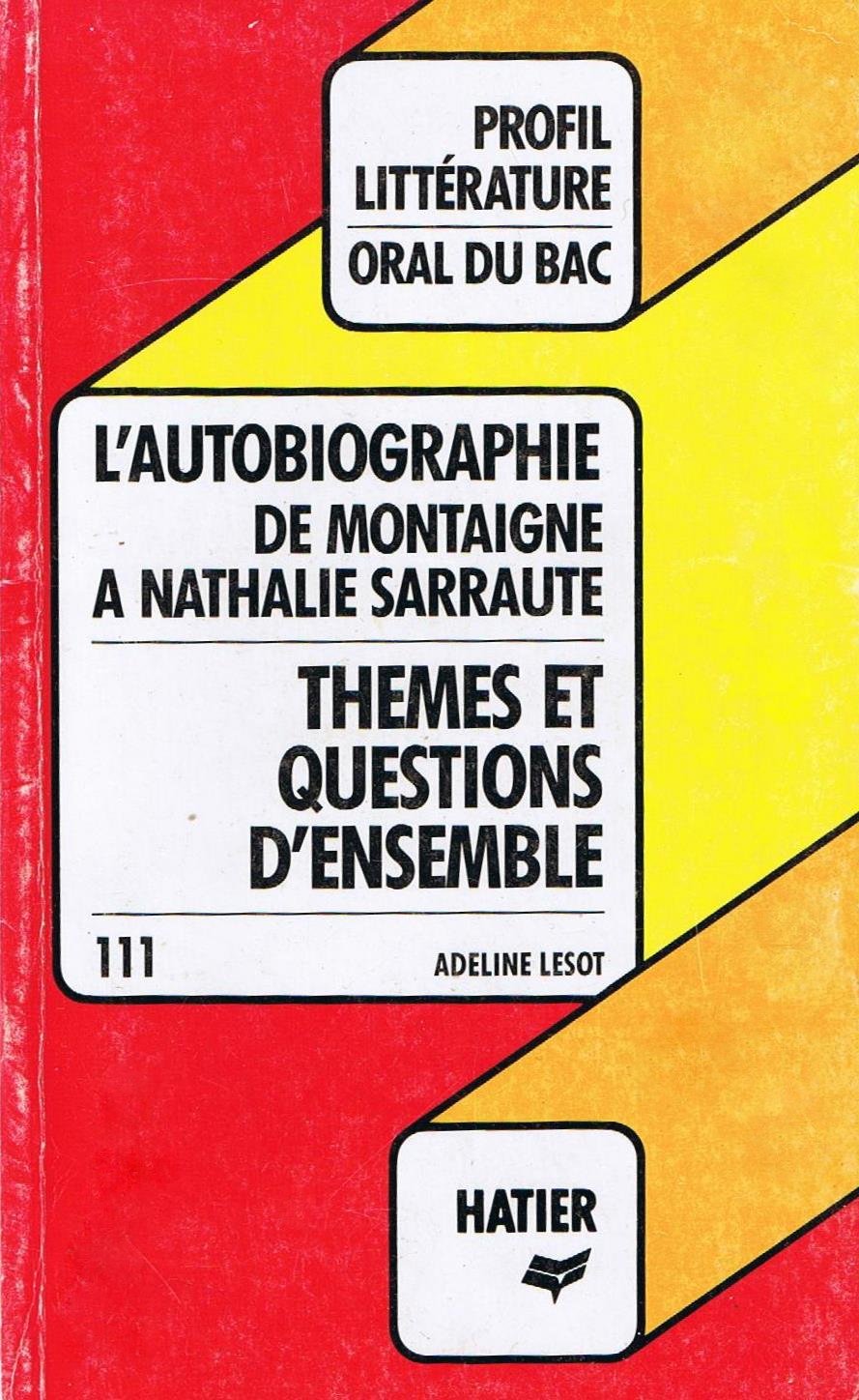 L'Autobiographie 9782218016592