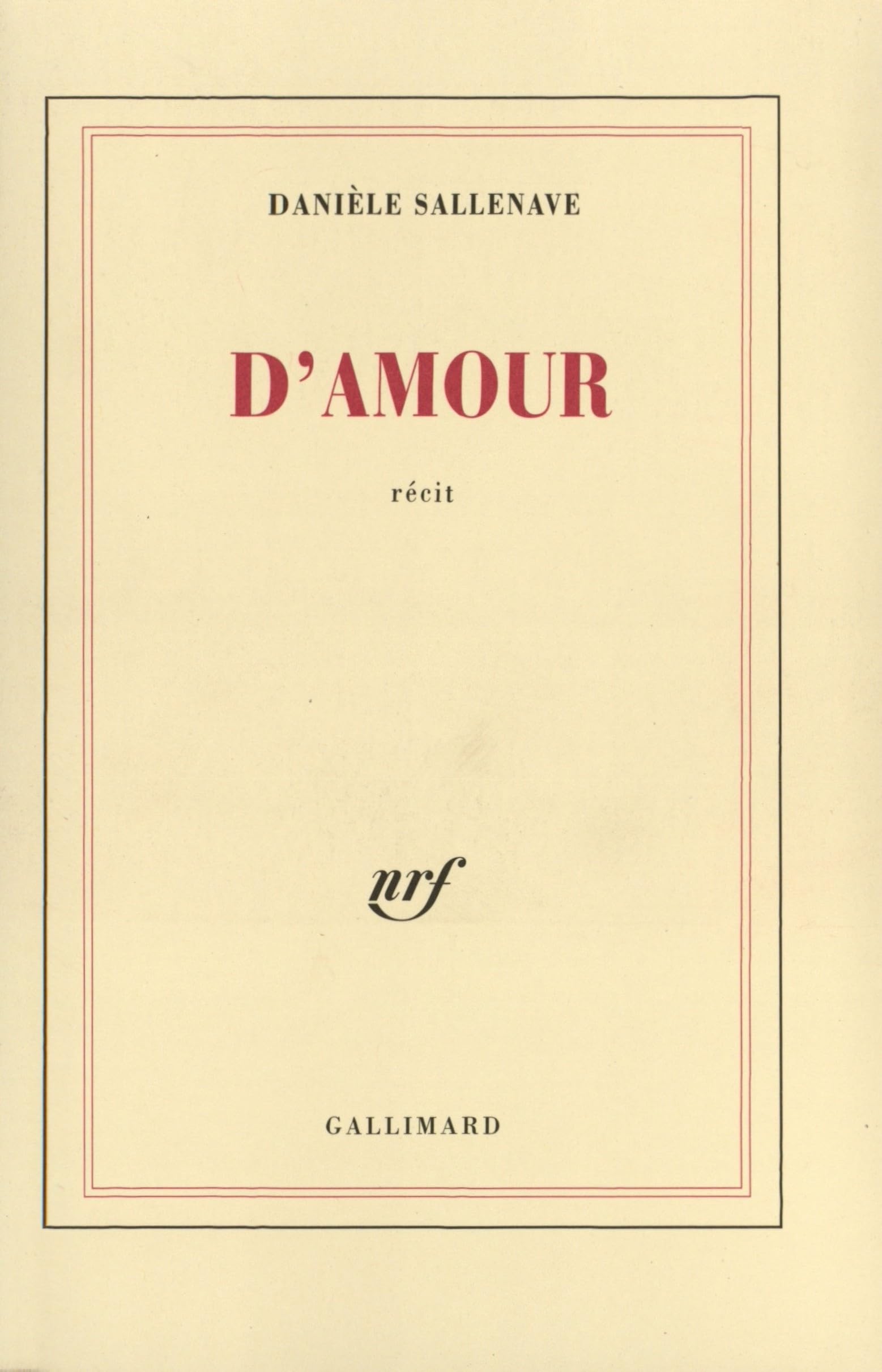 D'amour 9782070748945