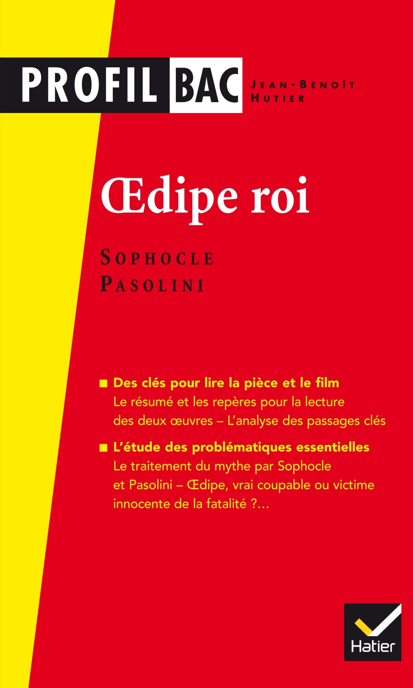 Profil - Sophocle/Pasolini, Oedipe roi: analyse comparée des deux oeuvres 9782218969232