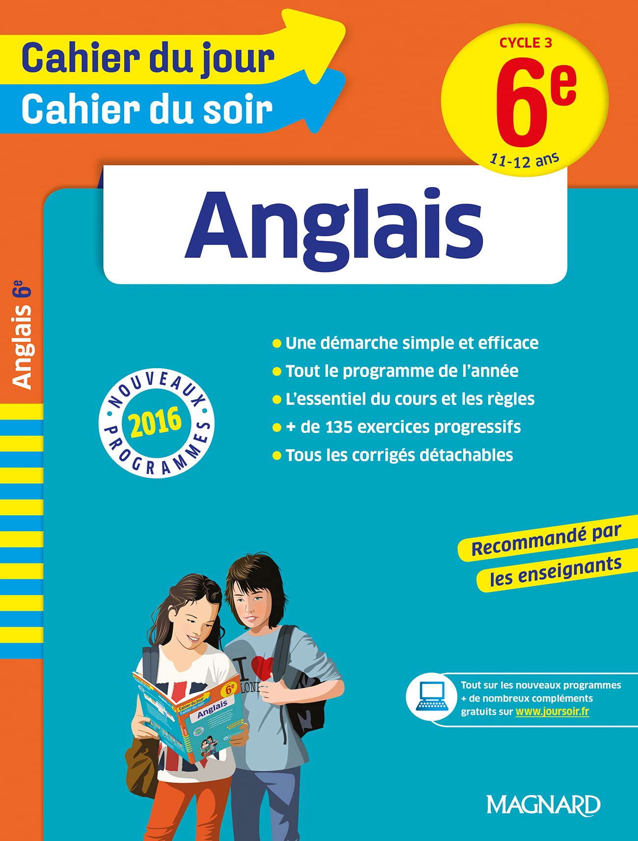Cahier du jour/Cahier du soir Anglais 6e - Nouveau programme 2016 9782210752887