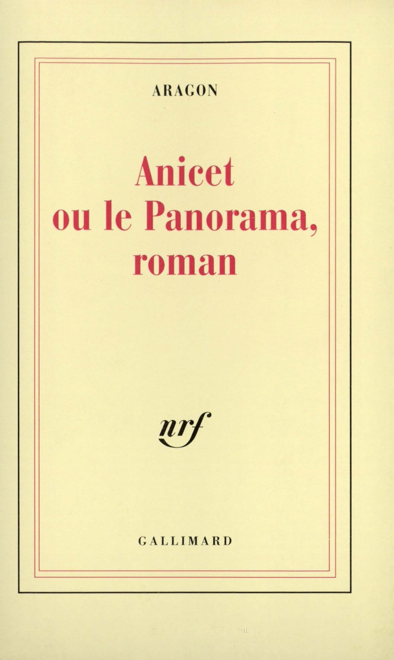Anicet ou Le panorama, roman 9782070202126