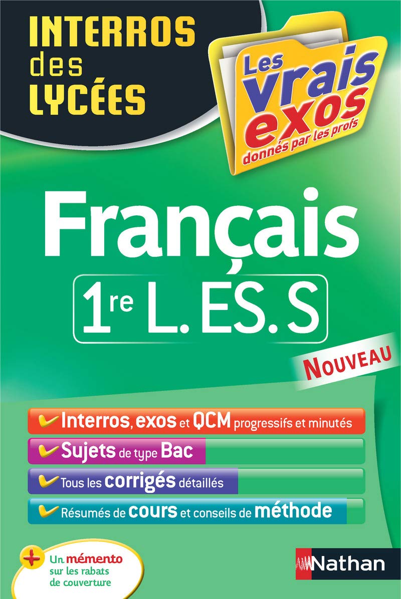 Interros des Lycées Français 1re L.ES.S 9782091892856