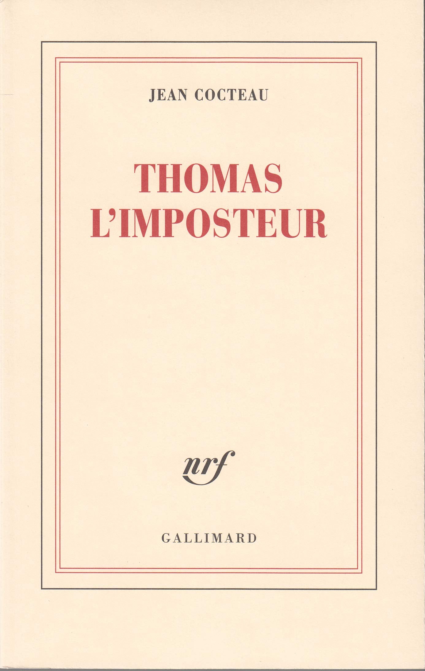 Thomas l'Imposteur: Histoire 9782070215713