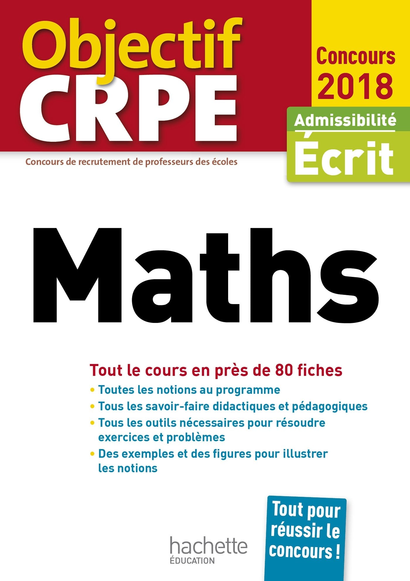 Objectif CRPE En Fiches Maths - 2018 9782016253007