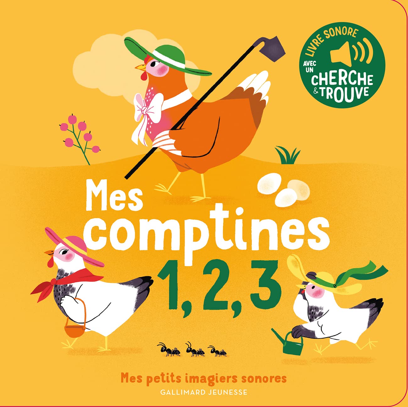 Mes comptines 1, 2, 3 - Mes petits imagiers sonores - Dès 1 an 9782075162227