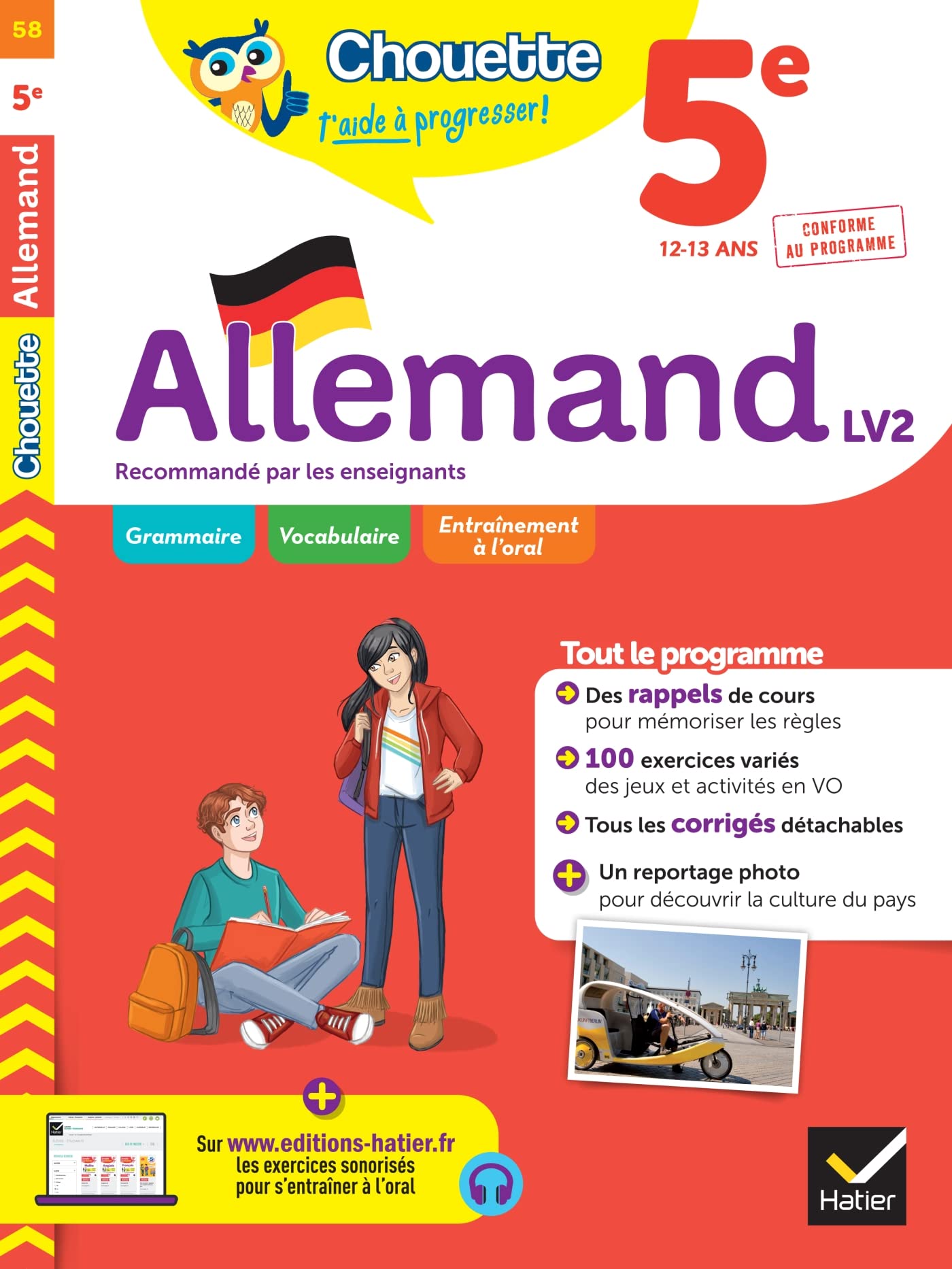 Chouette - Allemand 5e - LV2 (A1 vers A2): cahier de révision et d'entraînement recommandé par les enseignants 9782401085183