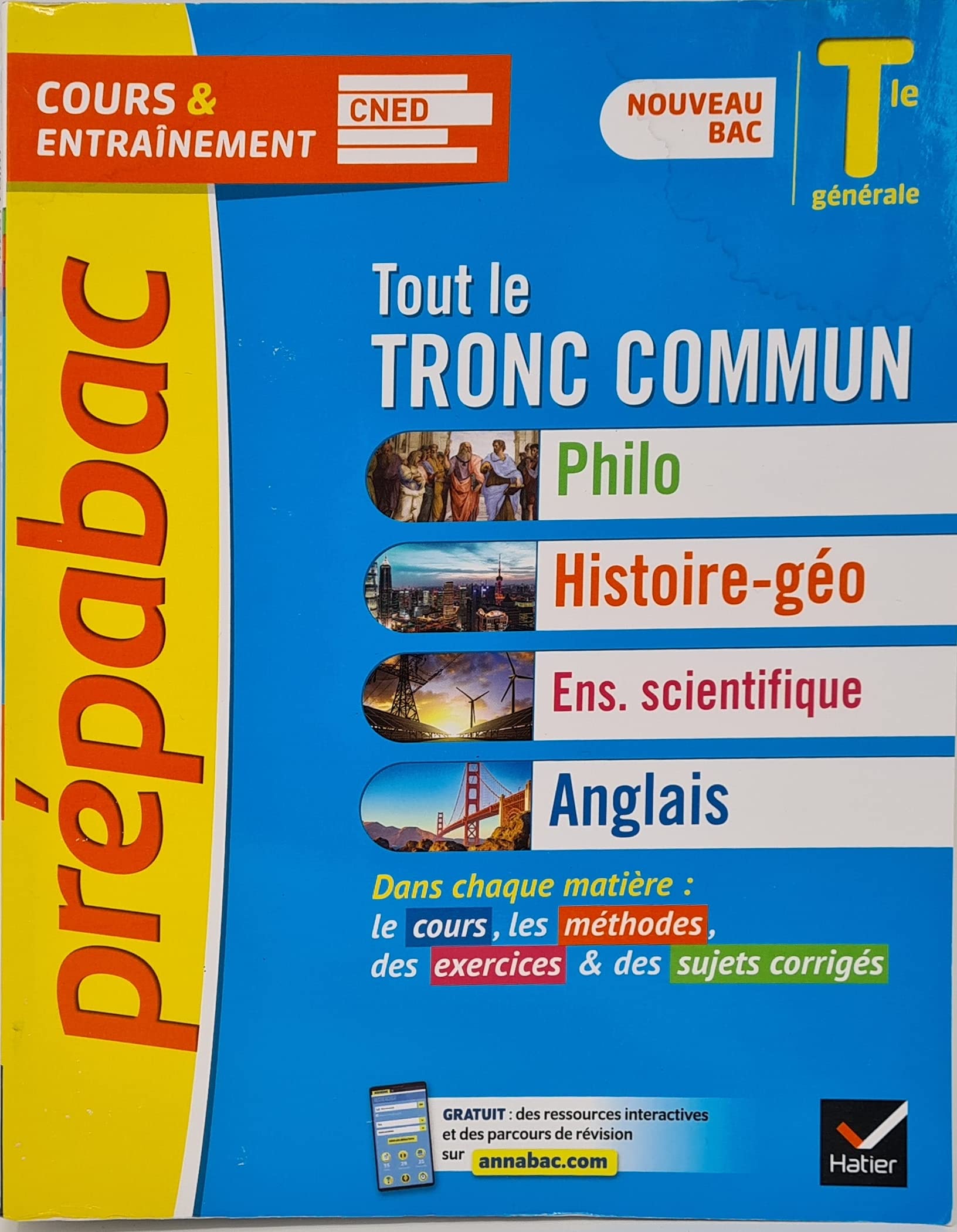 PREPABAC TOUT LE TRONC COMMUN TERMINALE GÉNÉRALE 9782401076525