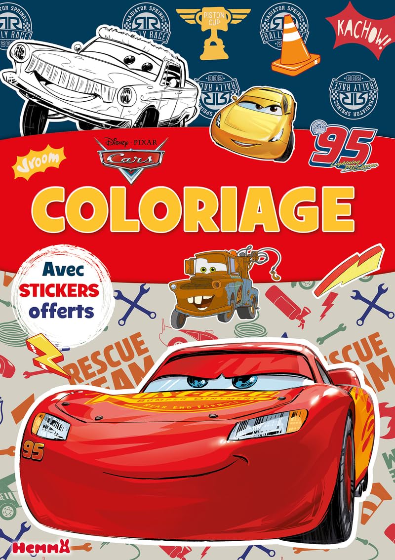 Disney Pixar Cars - Coloriage avec stickers offerts - Livre coloriage 4 ans - Livre coloriage Cars - Livre coloriage Disney 9782508061325