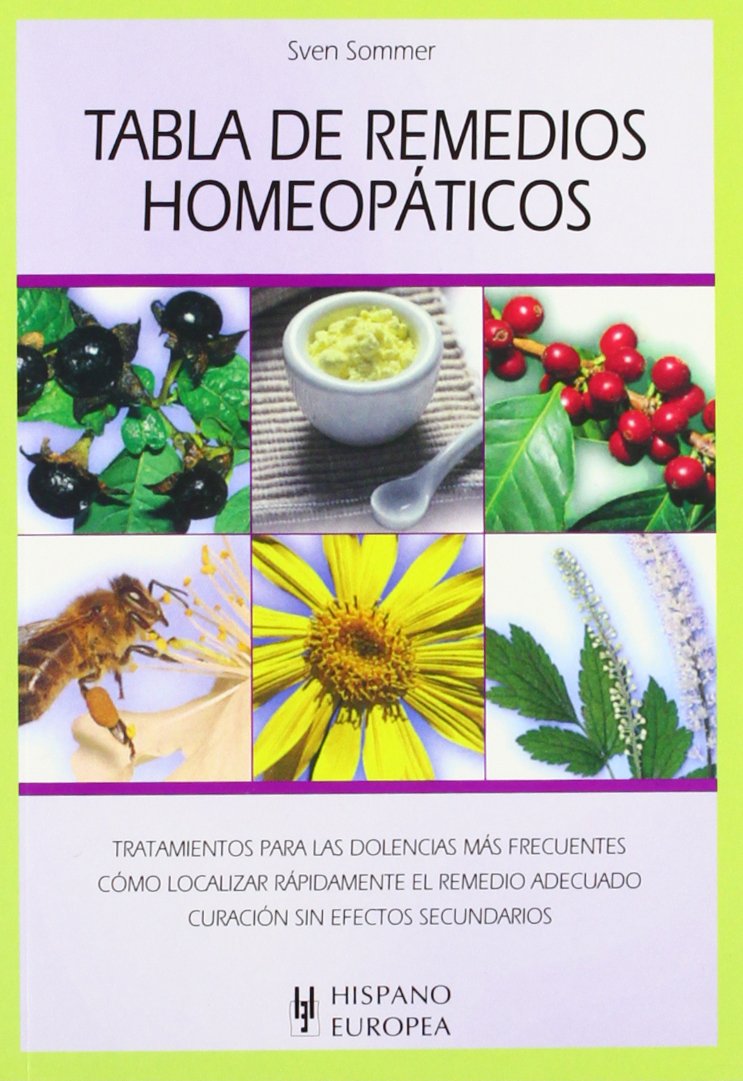 Tabla de remedios homeopáticos 9788425517952