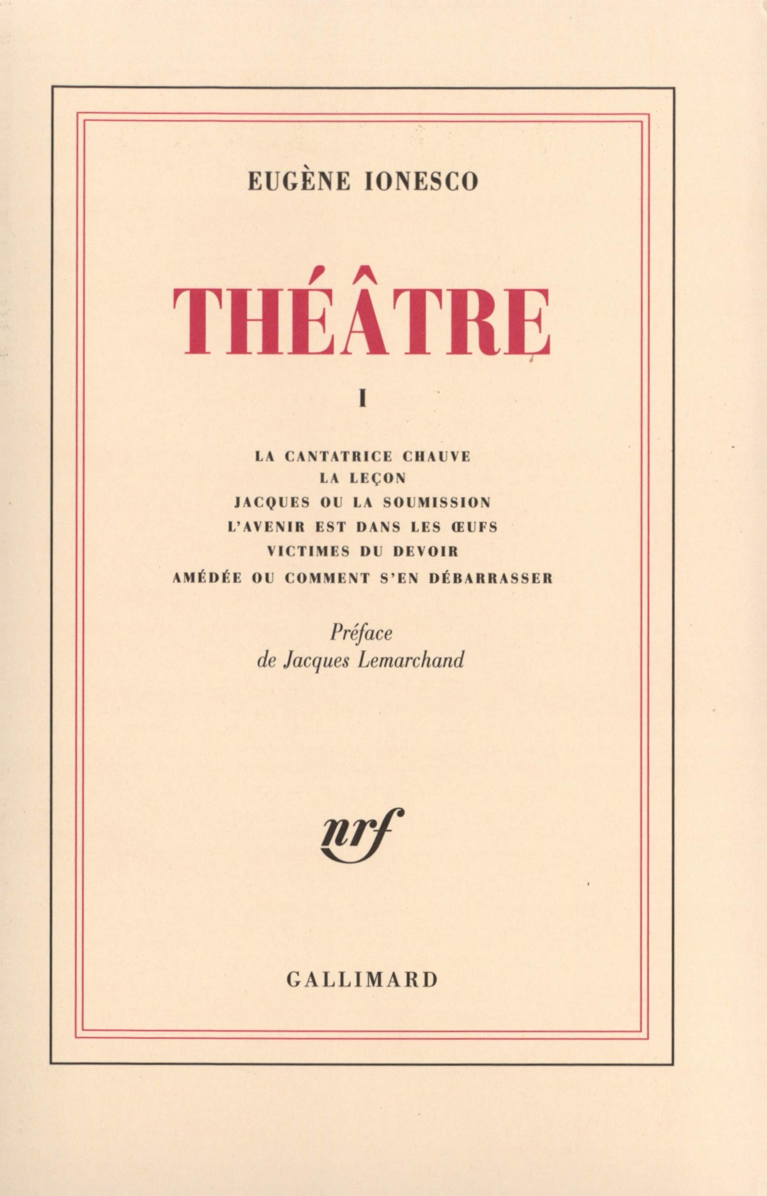 Théâtre (Tome 1) 9782070233014