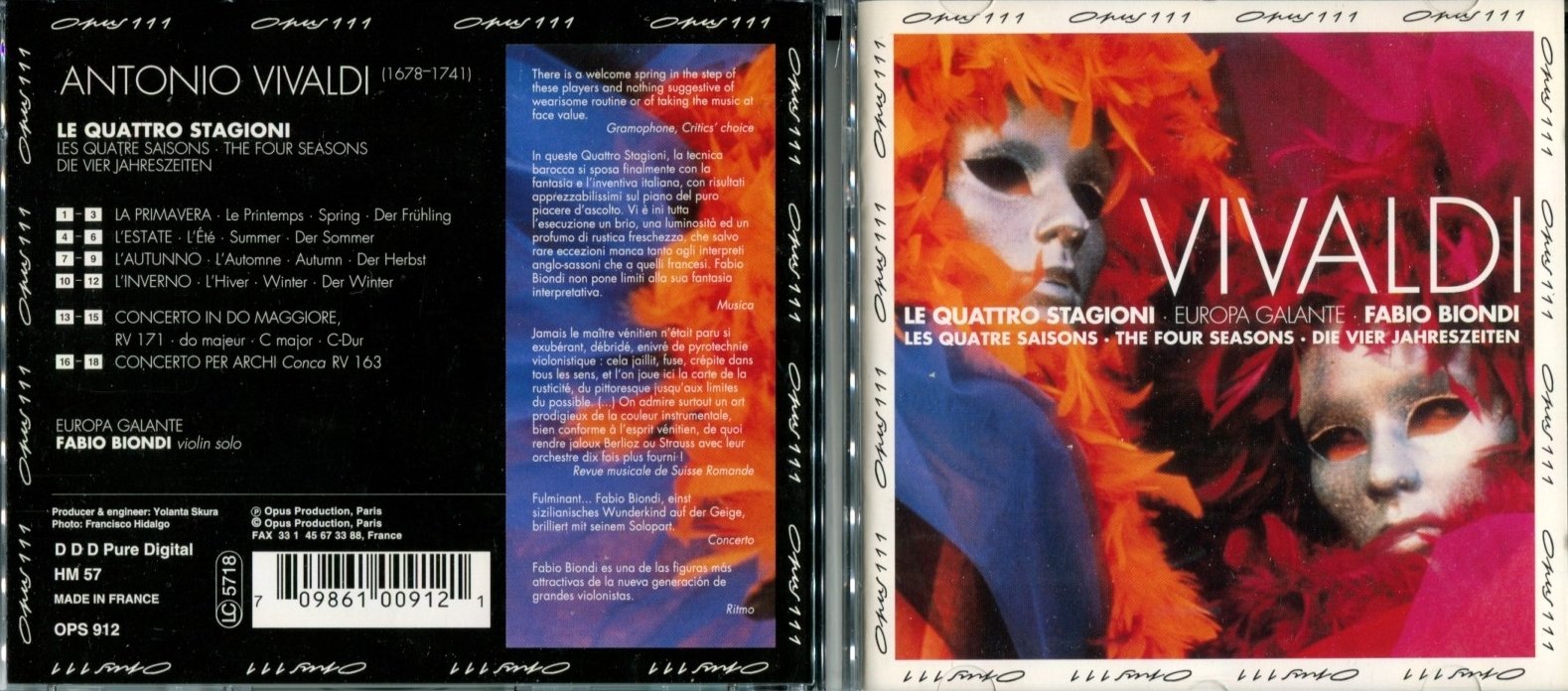Les Quatre Saisons / Le Quattro Stagioni 0709861009121