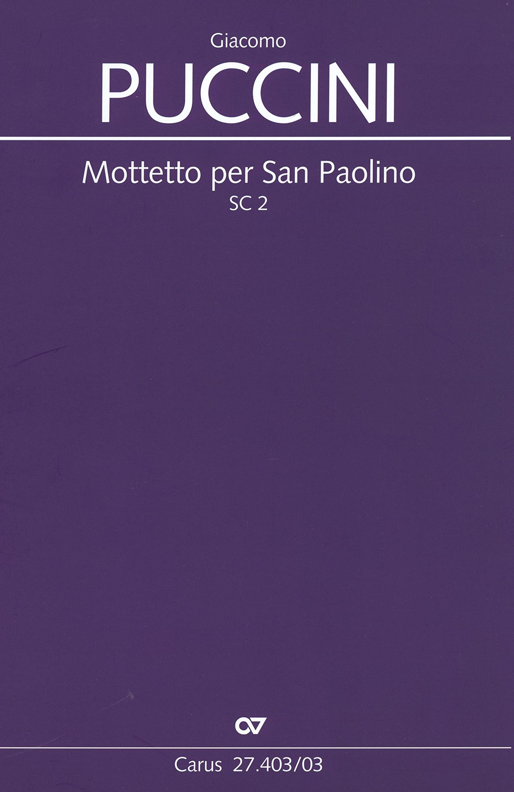 Mottetto per San Paolino - VOCAL SCORE 9790007093389
