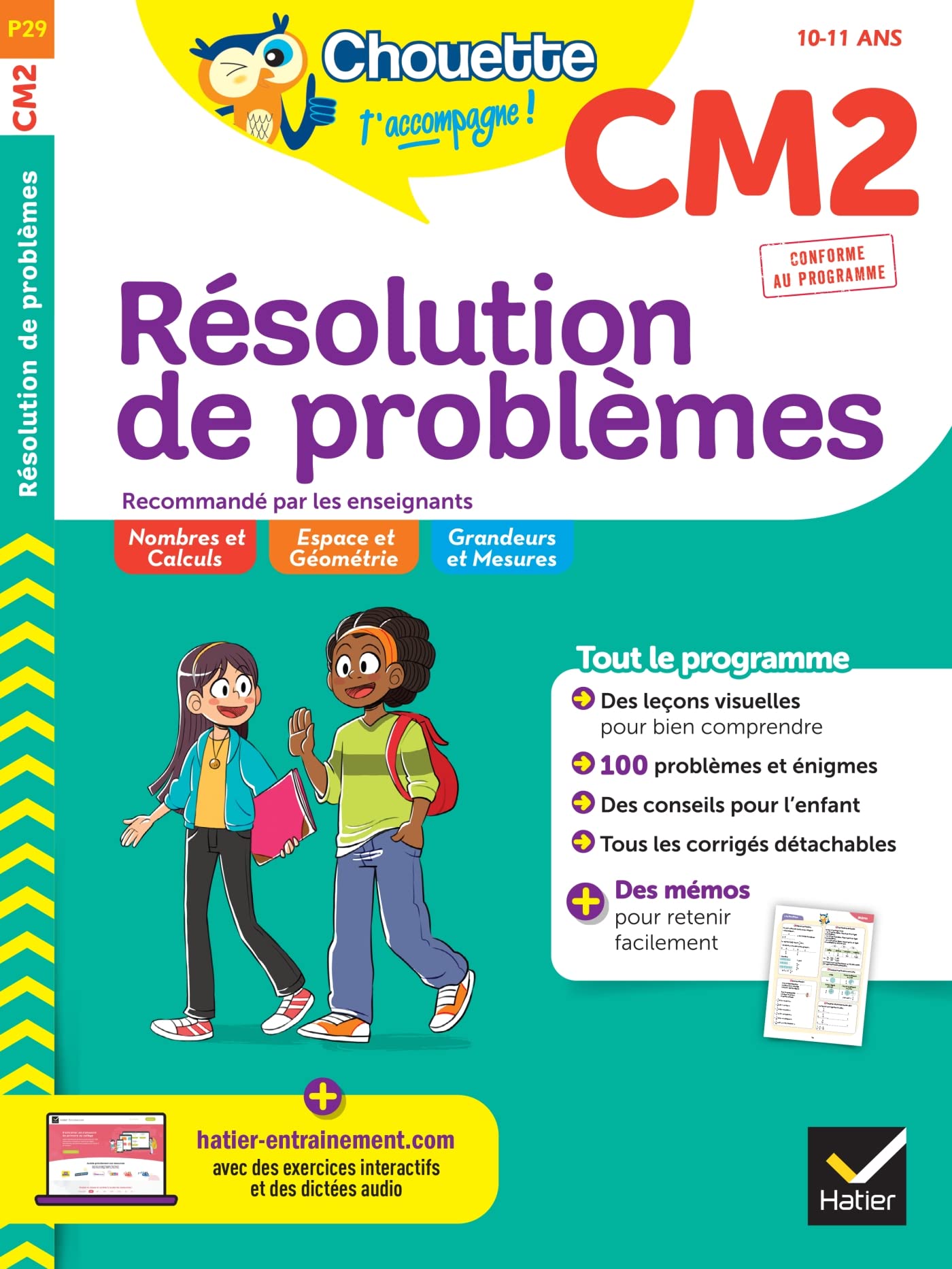 Chouette - Résolution de problèmes CM2: cahier d'entraînement en maths recommandé par les enseignants 9782401084391