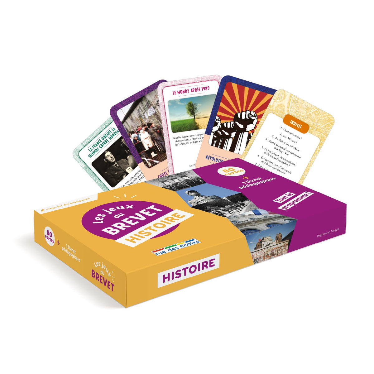 Les jeux du Brevet Histoire: 80 cartes + 1 livret pédagogique 9782820814814