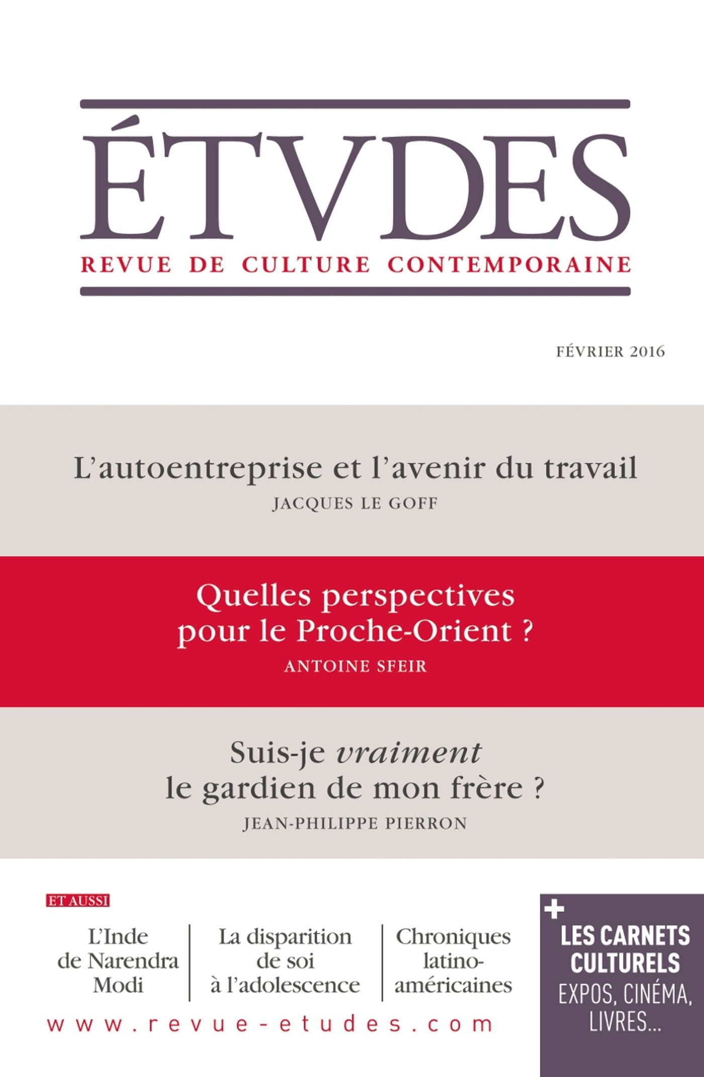 ETUDES Février 2016 9782370960634