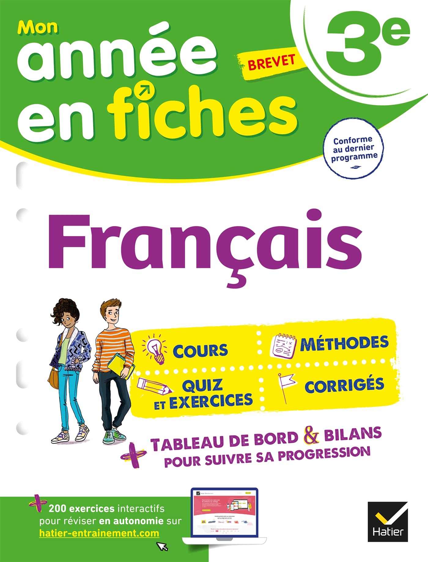 Français 3e (fiches de révision & exercices): tout le programme de 3e en fiches 9782401078406