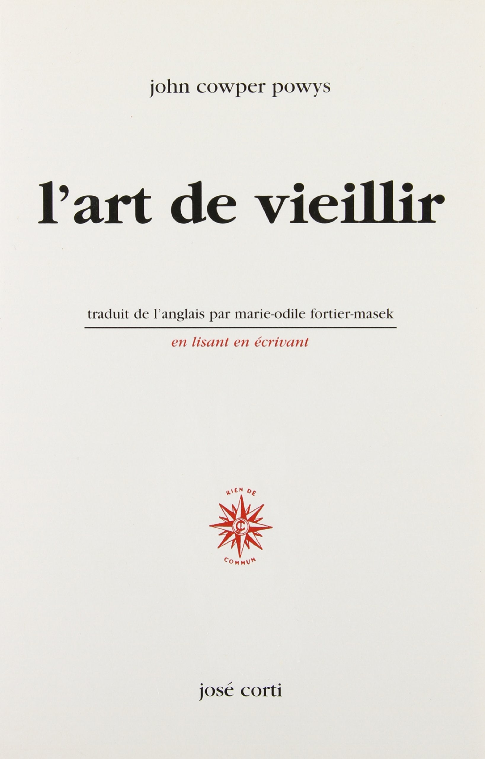 L'art de vieillir 9782714306814