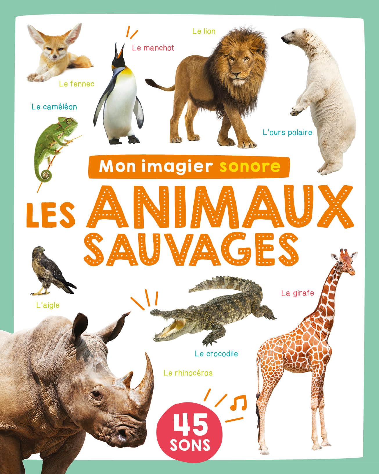 Mon imagier sonore - Les animaux sauvages 9782384531943