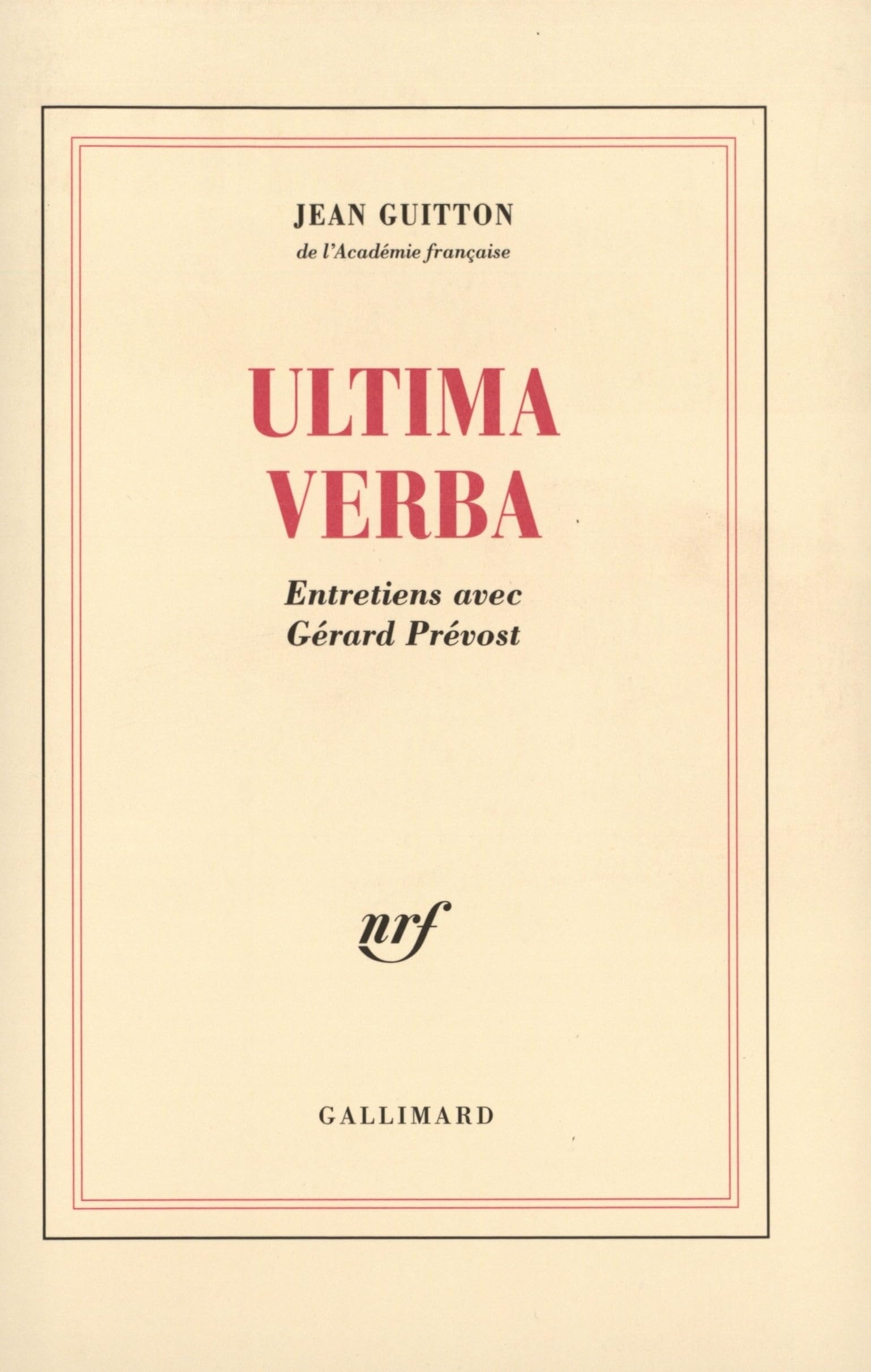 Ultima verba 9782070753086