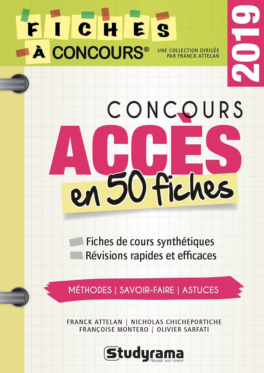 Le concours d'accès en 50 fiches 9782759039500