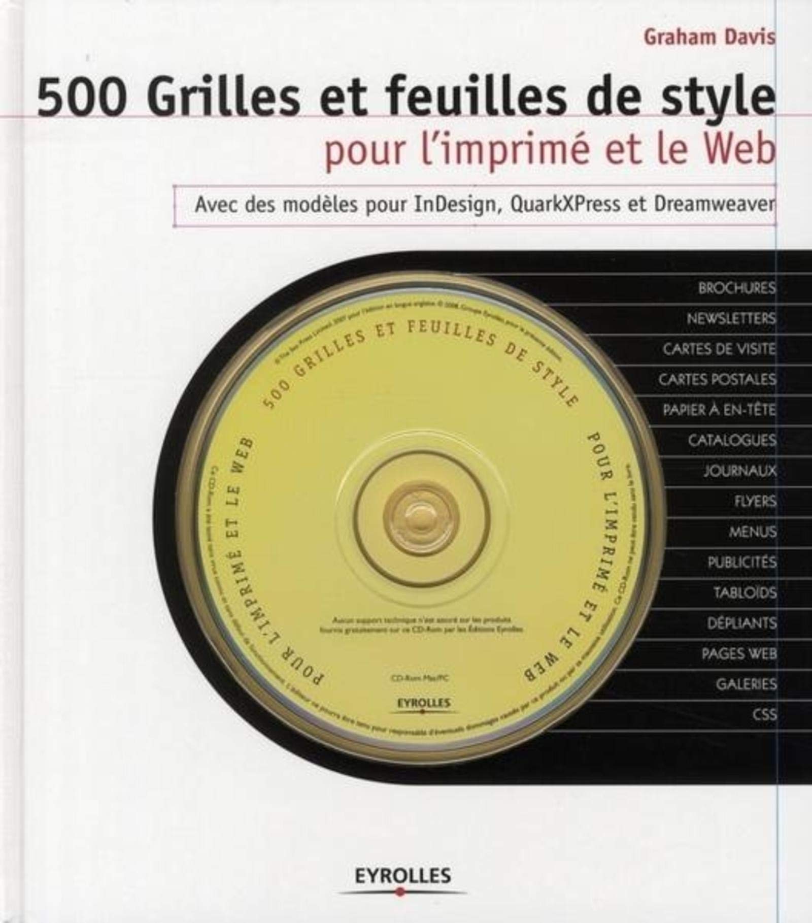 500 GRILLES ET FEUILLES DE STYLES POUR L'IMPRIME ET LE WEB (AVEC CD ROM) 9782212122671