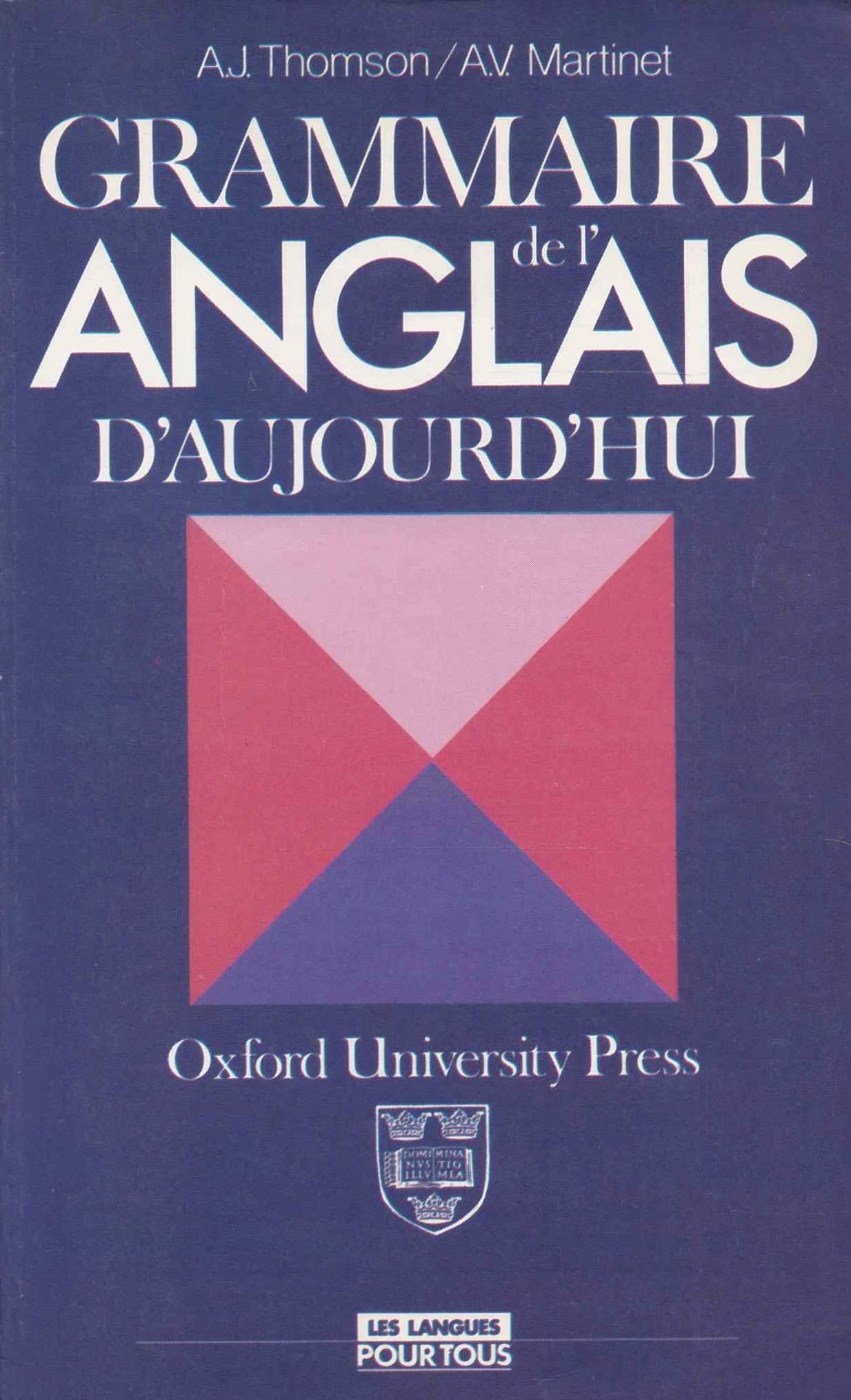 Grammaire de l'anglais d'aujourd'hui 9782266013109