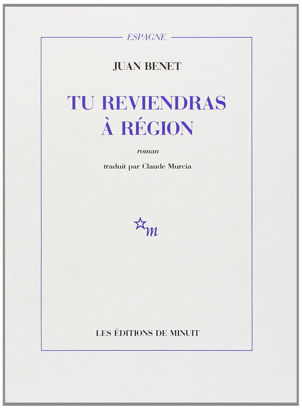 Tu reviendras à Région 9782707312877