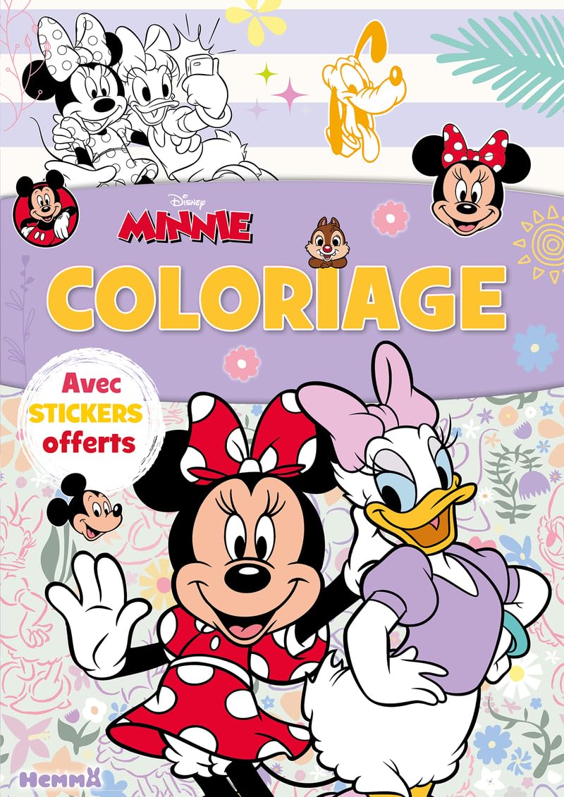 Disney Minnie - Coloriage avec stickers offerts - Livre coloriage 4 ans - Livre coloriage Minnie - Livre coloriage Disney 9782508061318