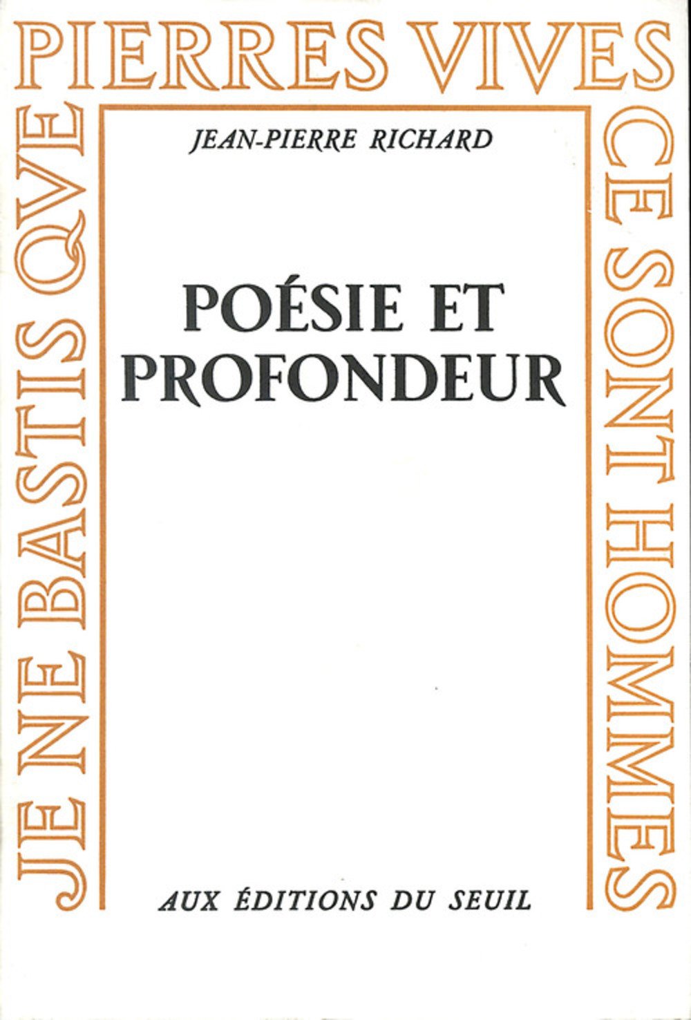 Poésie et Profondeur 9782020025805