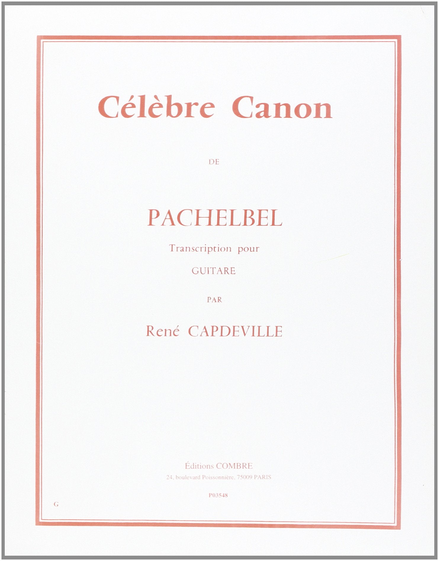 Celebre canon --- guitare 9790230335485