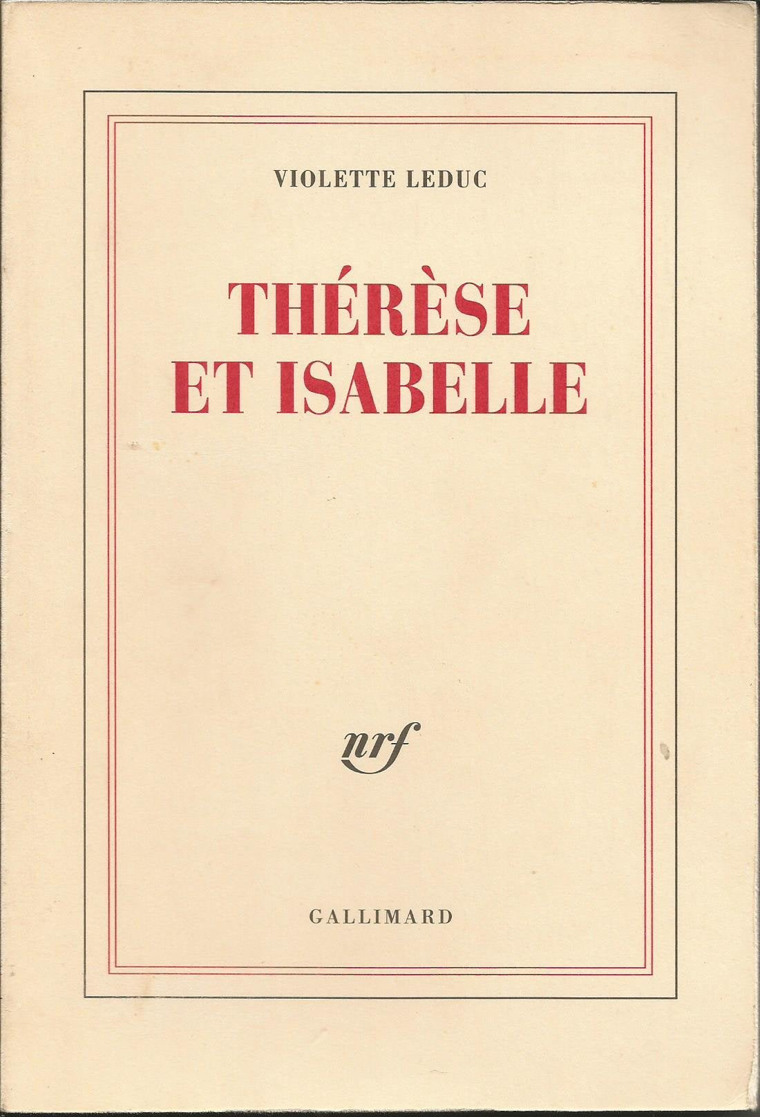 Thérèse et Isabelle 9782070758951