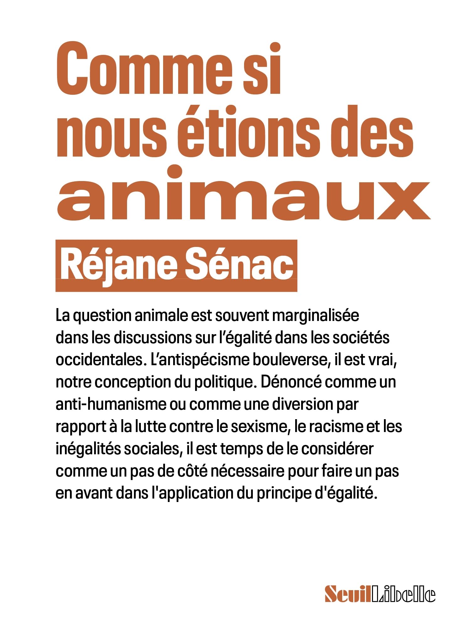 Comme si nous étions des animaux 9782021548068