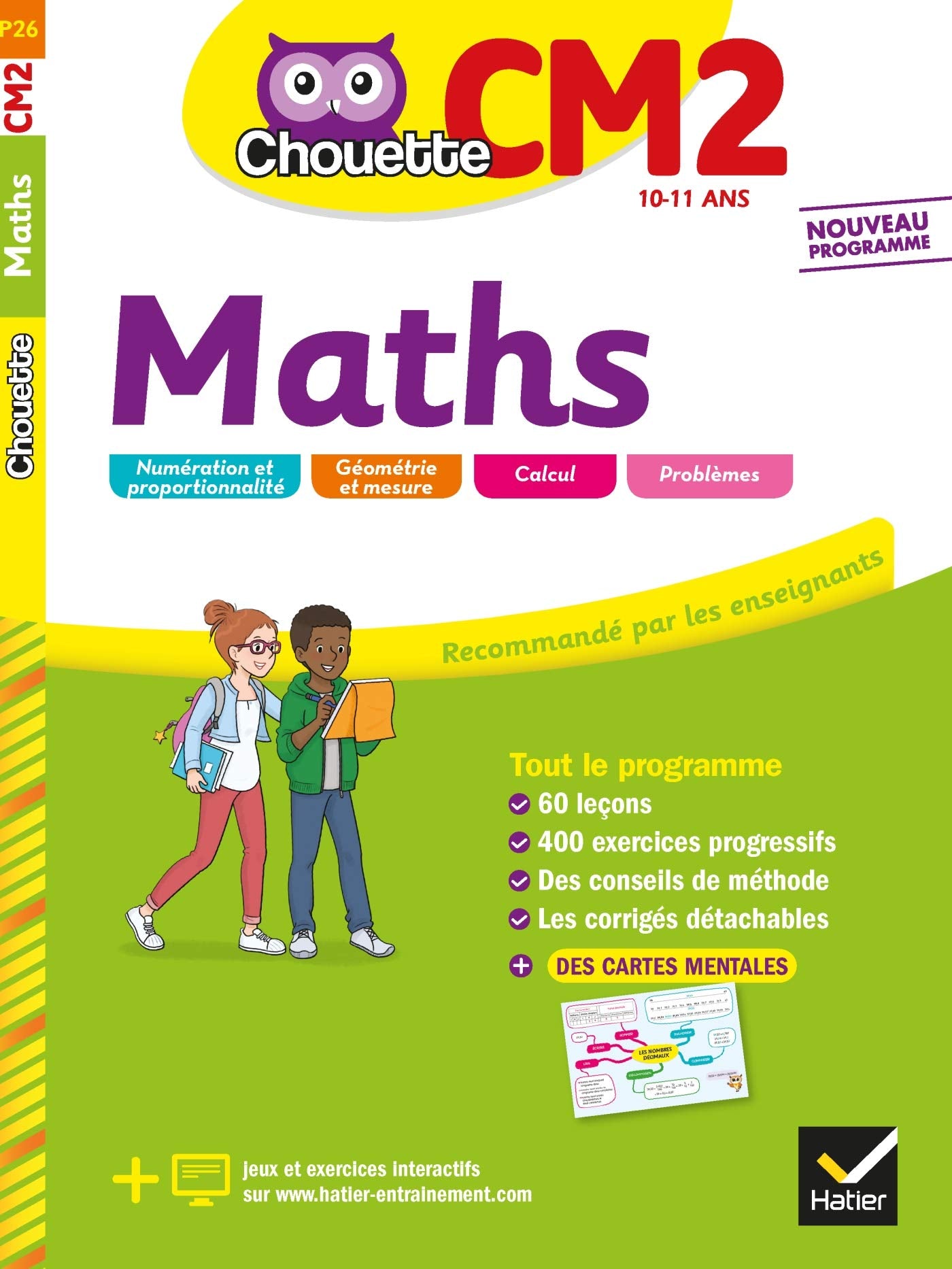 Maths CM2: cahier d'entraînement et de révision 9782401050426