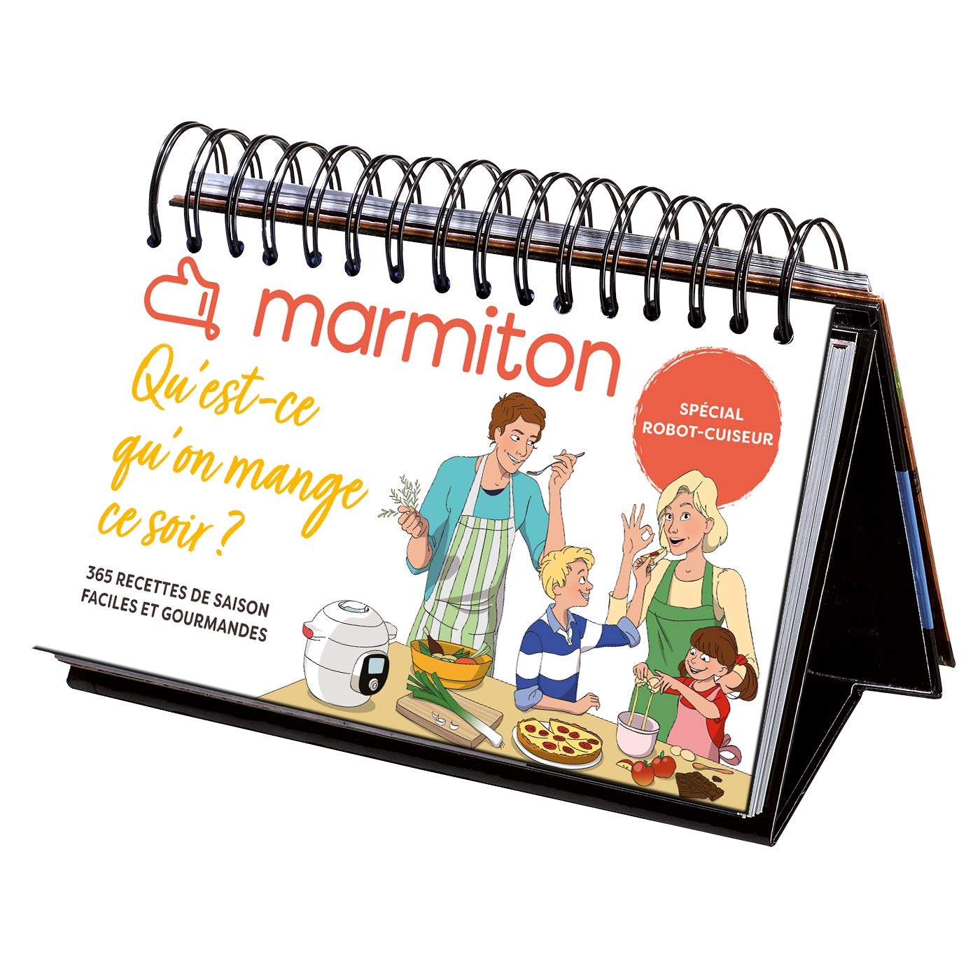 Calendrier chevalet Marmiton 365 recettes Qu'est ce qu'on mange ce soir ? spécial Robot Cuiseur 9782809674095