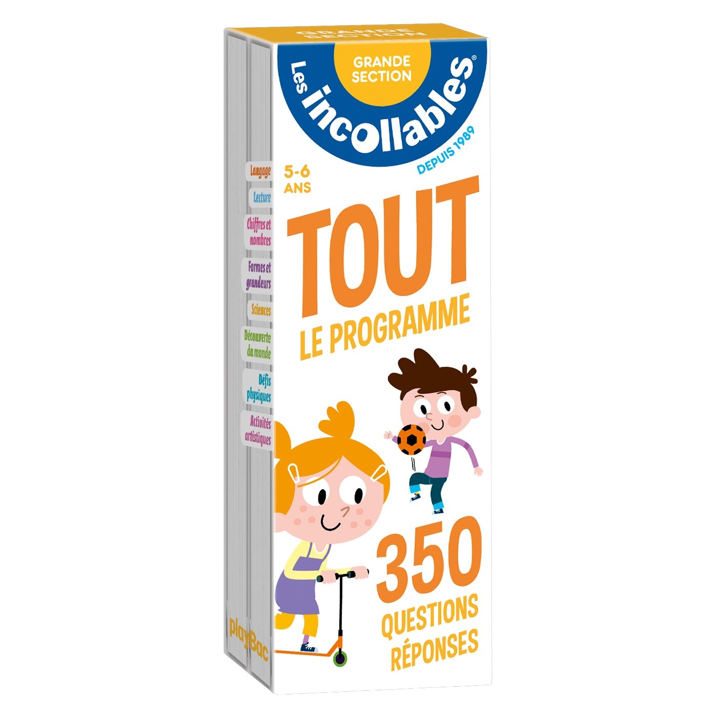 Les incollables - Tout le programme de la grande section - 5/6 ans: 350 question réponses pour réviser en 2 éventails- Cahier de vacances 9782809661460