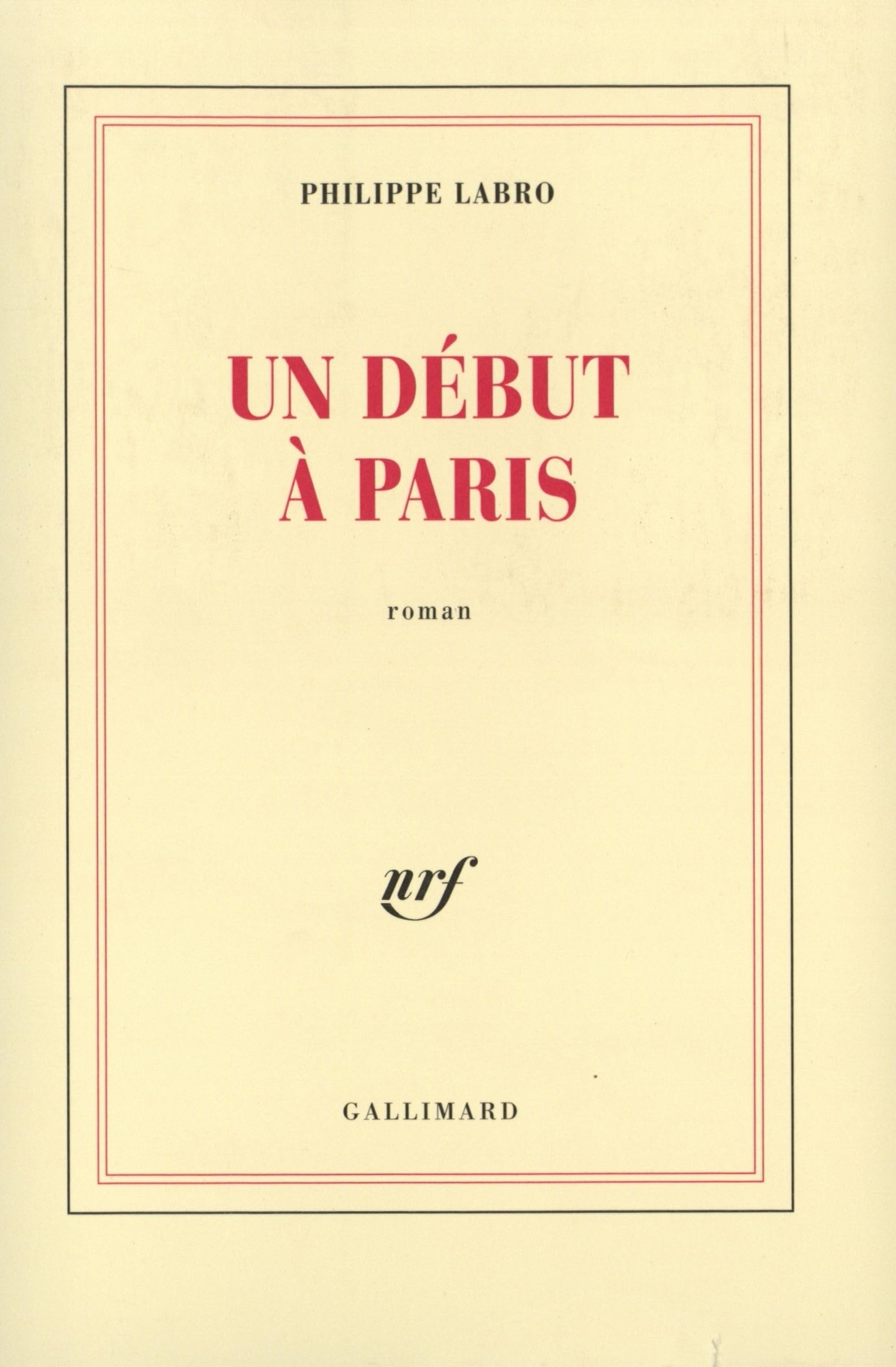 Un début à Paris 9782286004309