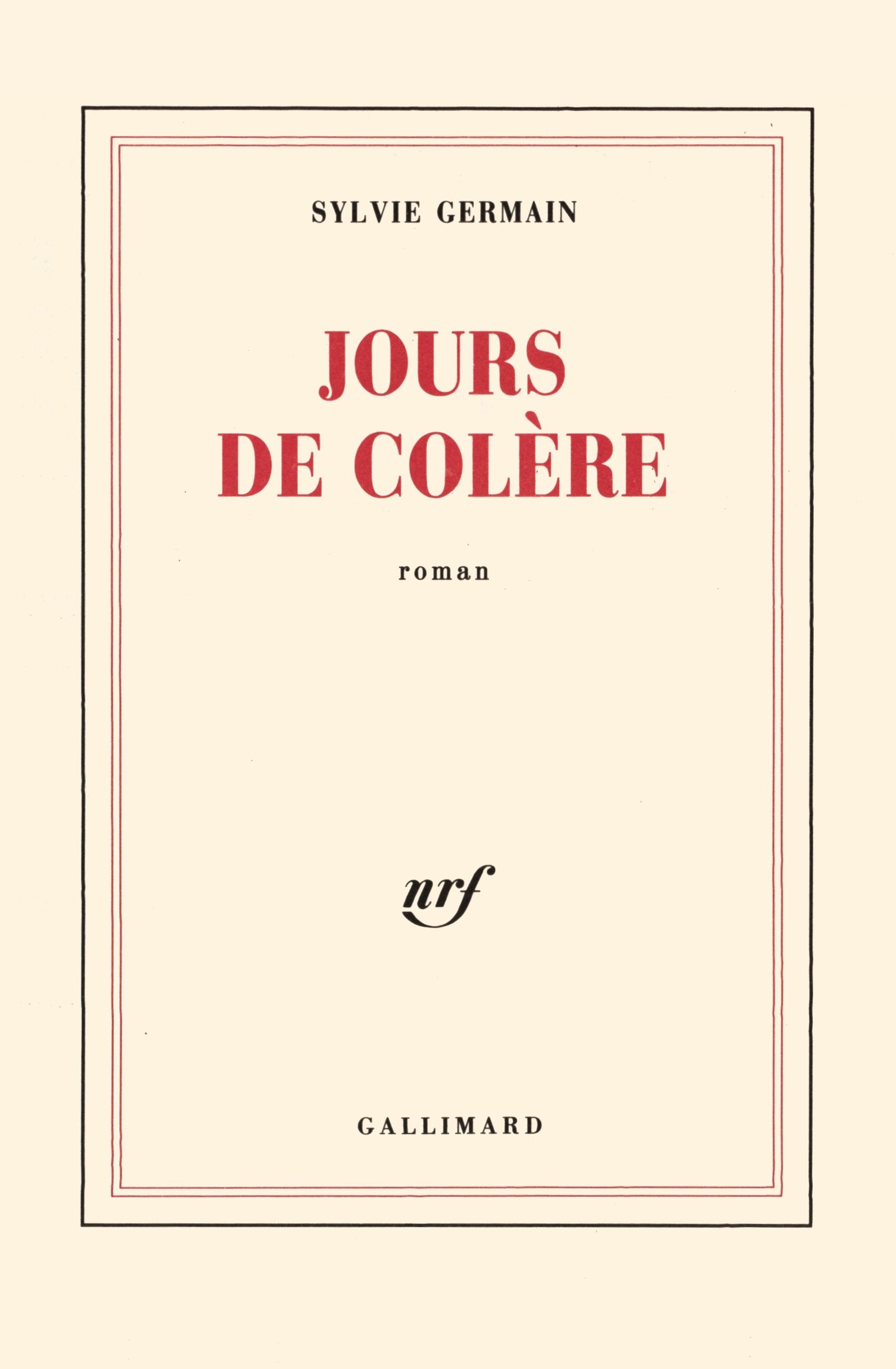 Jours de colère 9782070716555