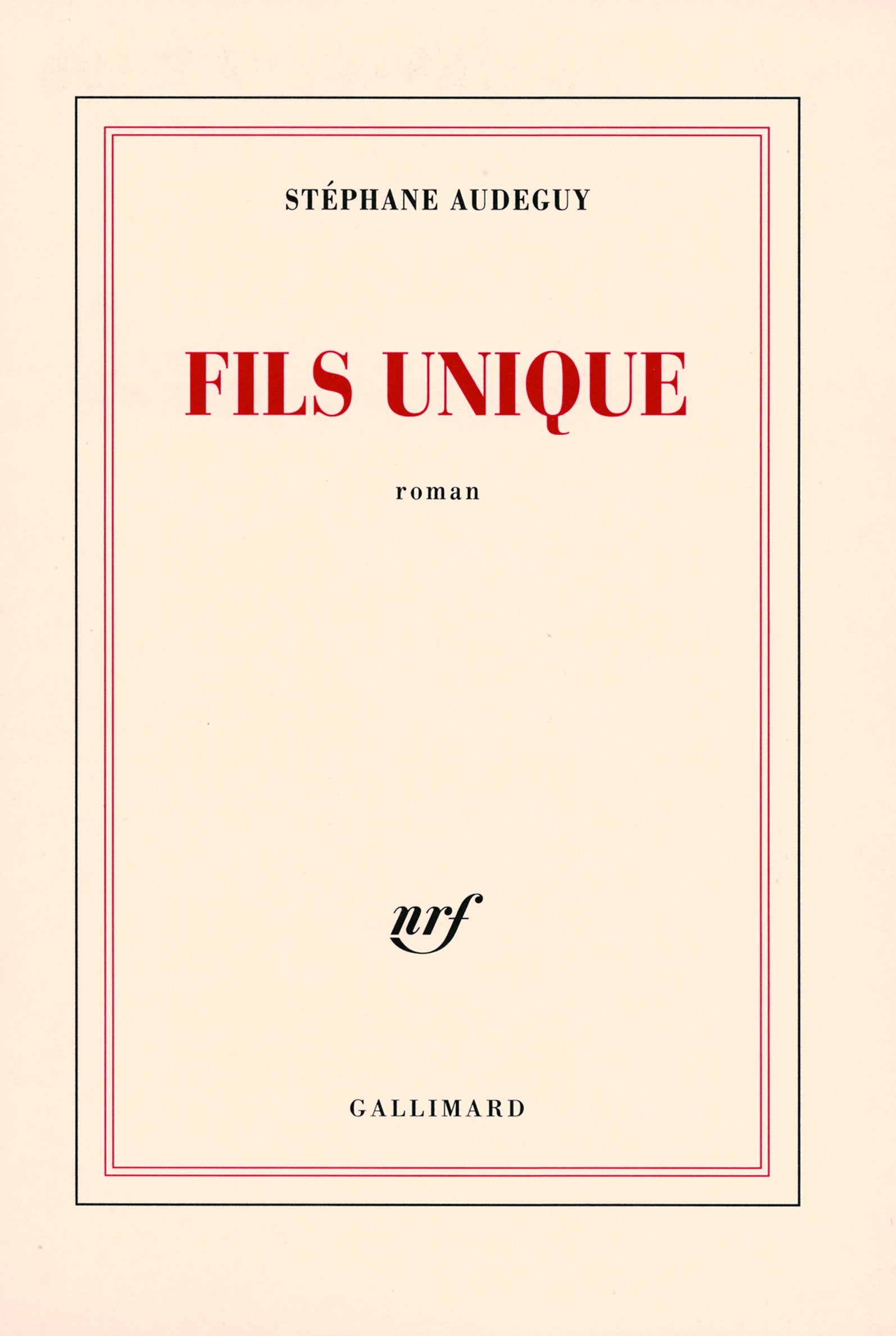 Fils unique 9782070777242