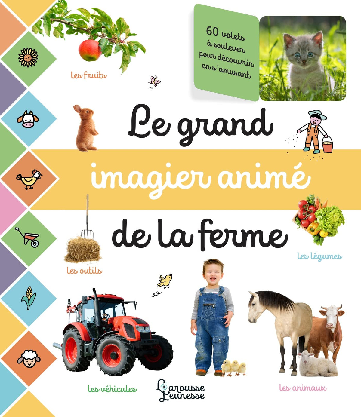 Le grand imagier animé de la ferme 9782036044197