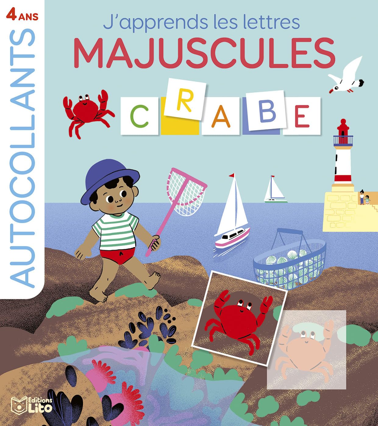 Autocollants - J'apprends les lettres majuscules A la mer 9782244214153
