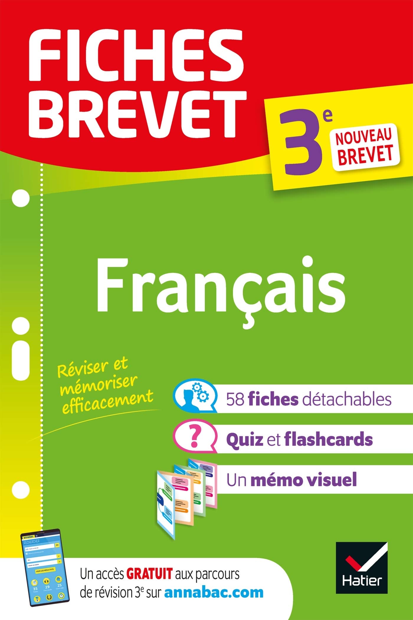 Fiches brevet Français 3e - Brevet 2023: fiches de révision & quiz 9782401061743