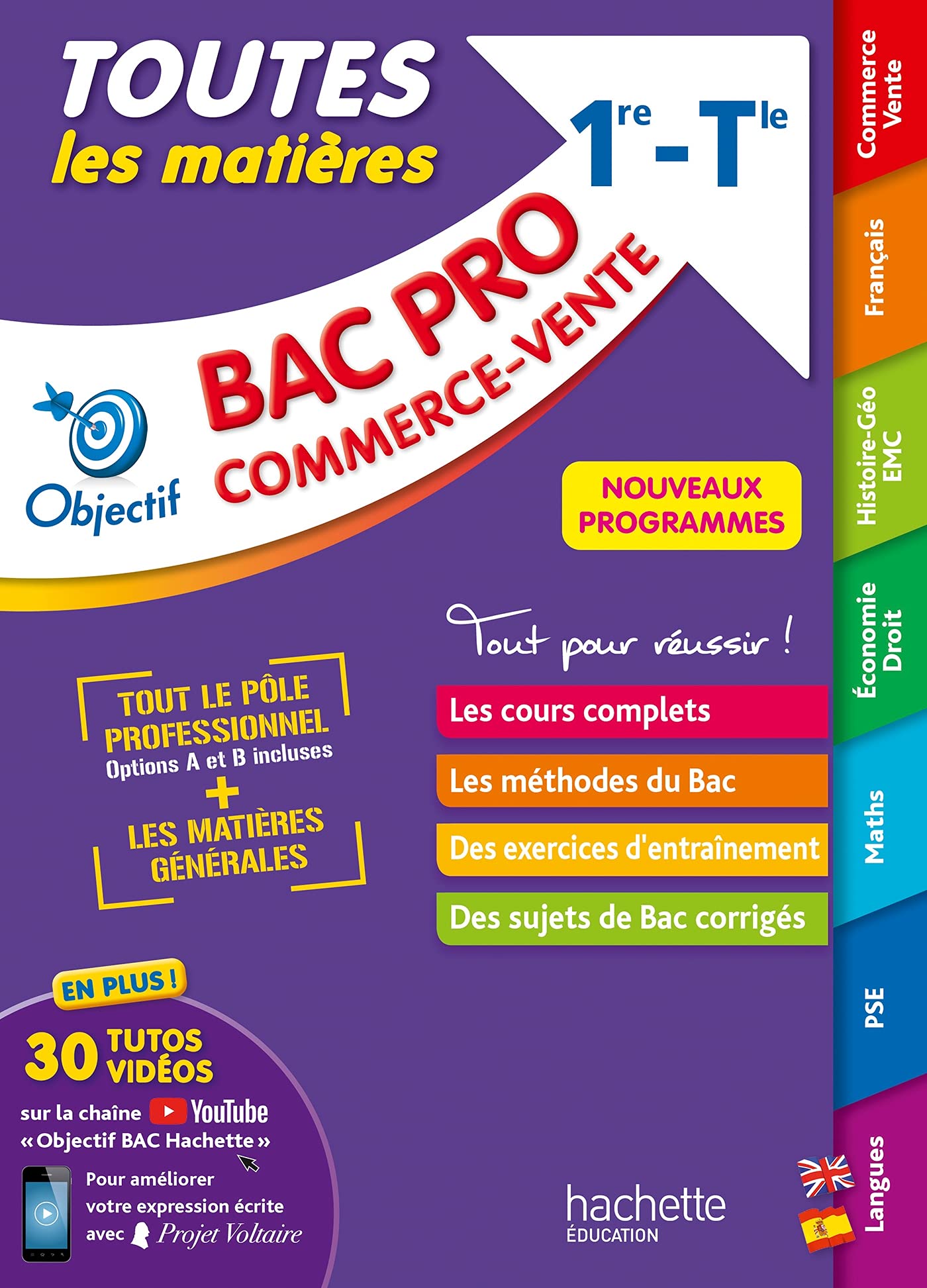 Objectif BAC PRO Métiers du commerce et de la vente (1re et Term) - Toutes les matières - Bac 2024 9782017150831