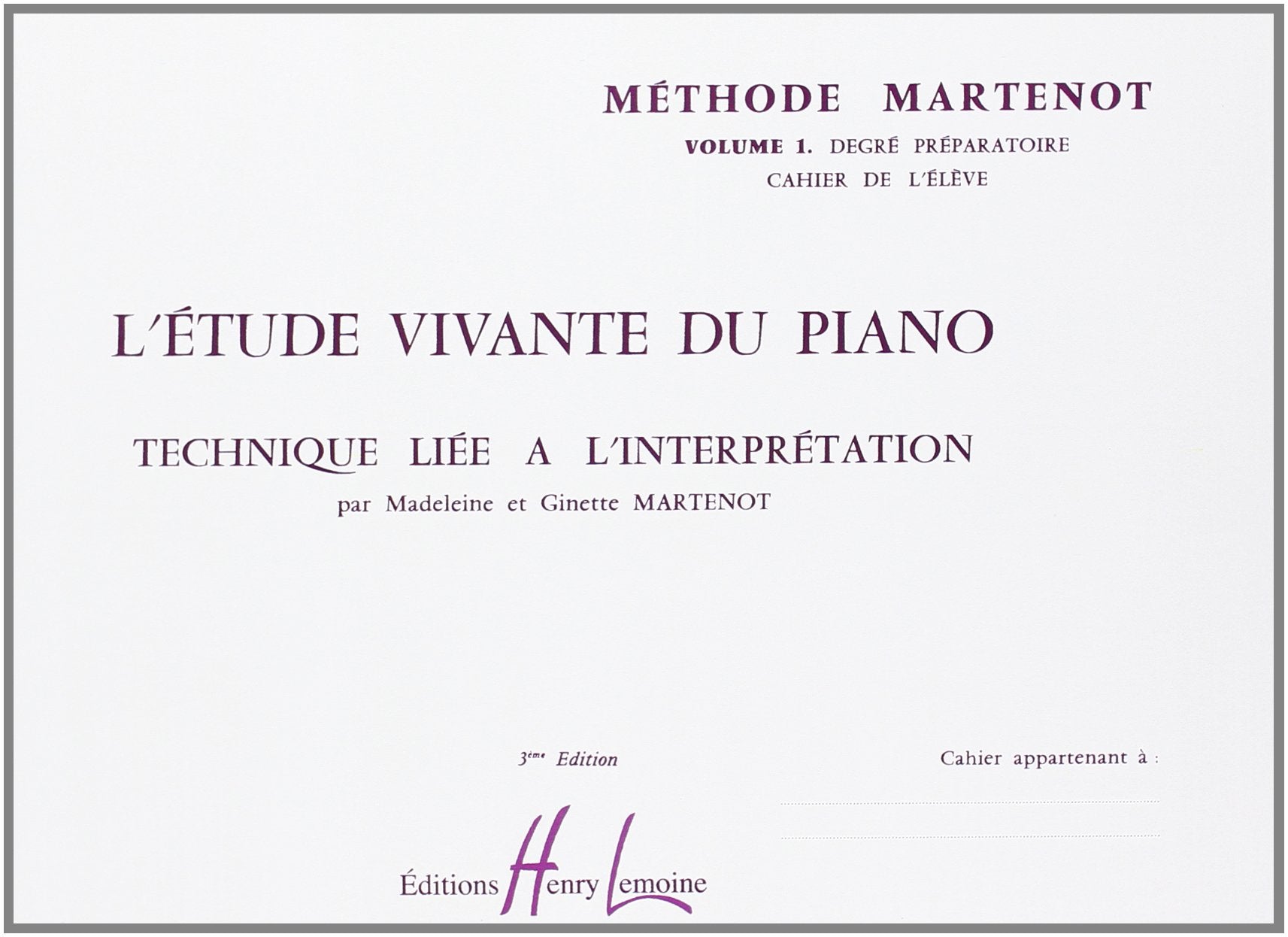 Etude vivante 1 - préparatoire élève 9790230942010