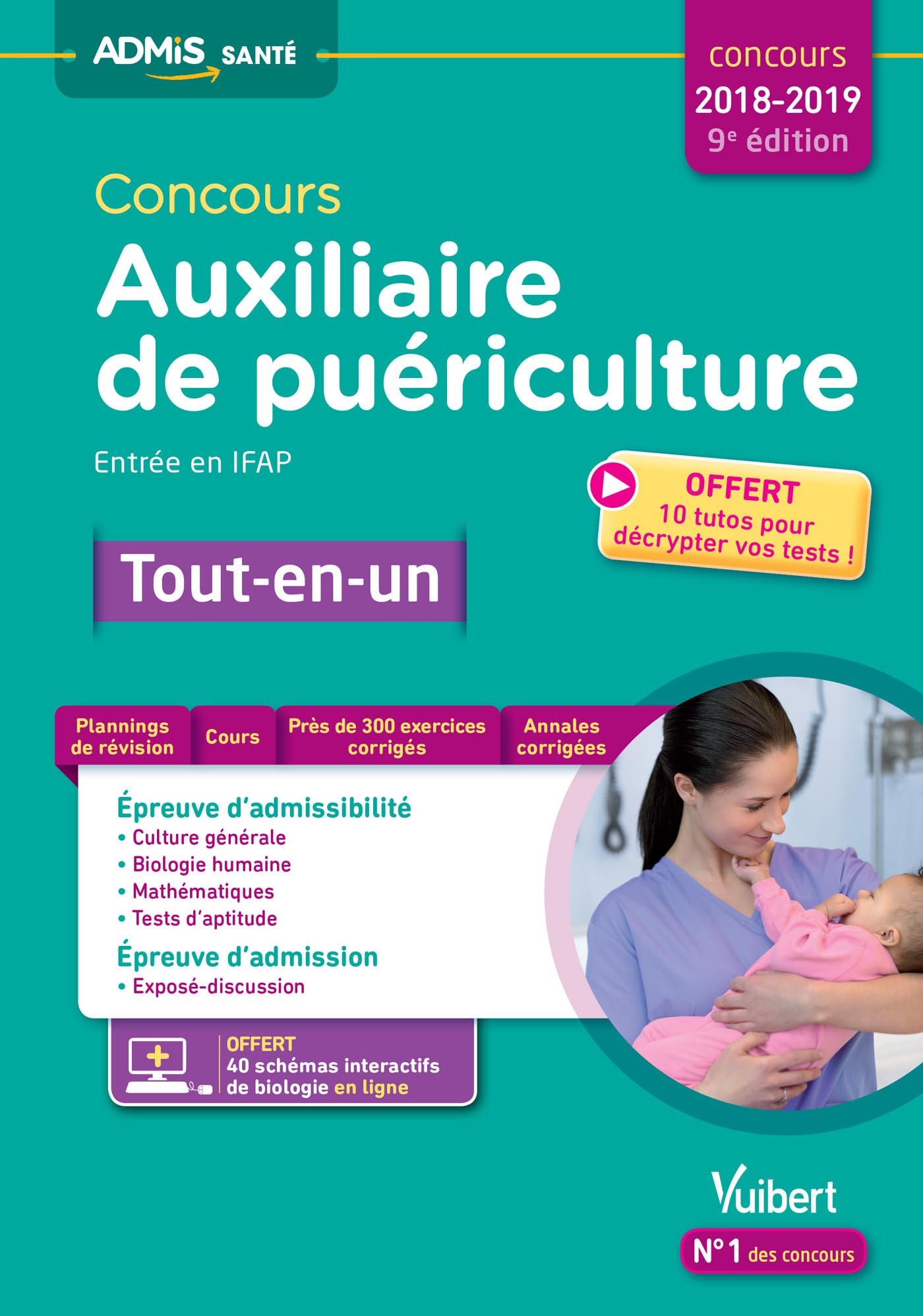 Concours Auxiliaire de puériculture - Entrée en IFAP - Tout-en-un: Concours 2018-2019 9782311205084
