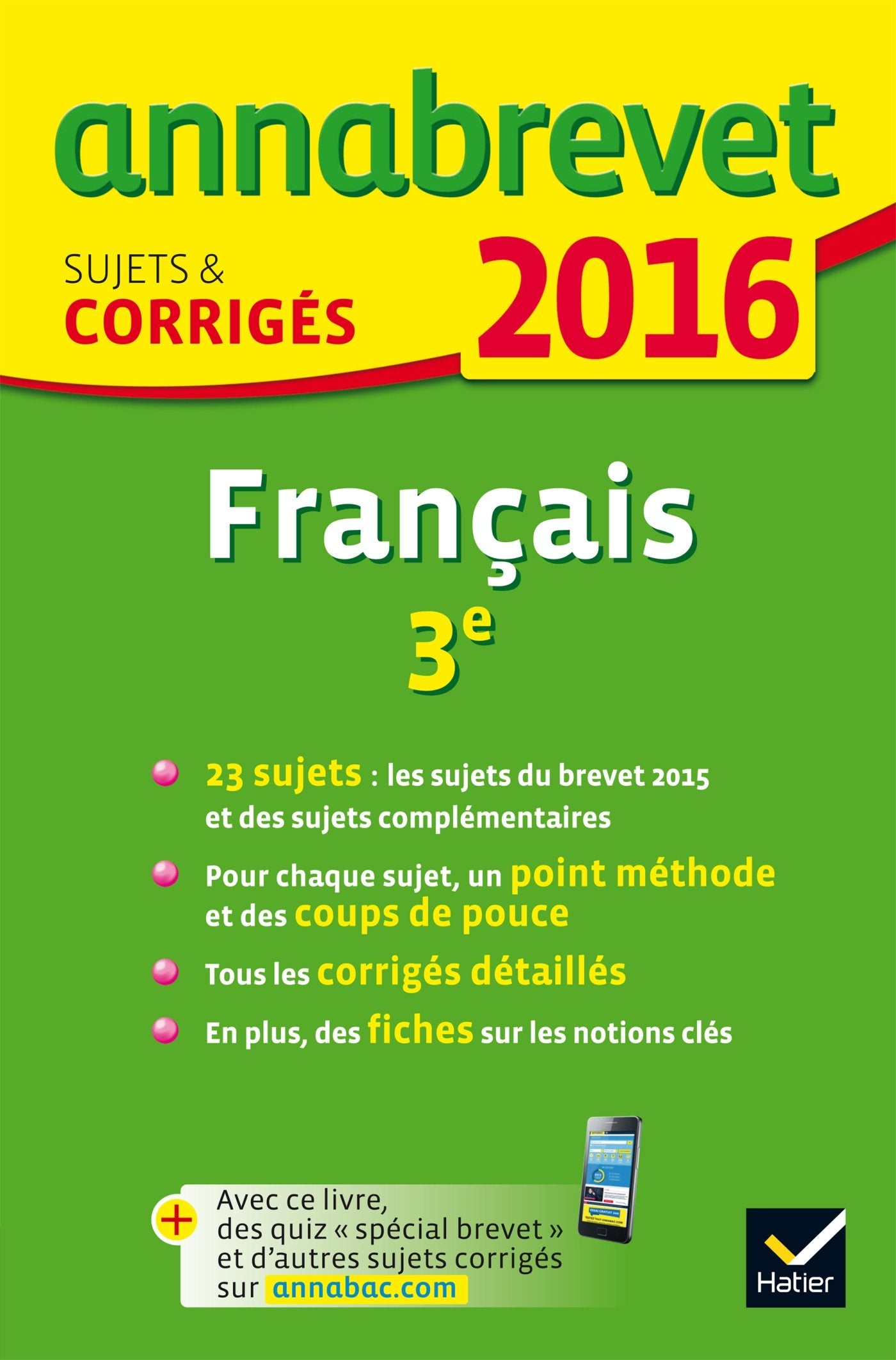 Français 3e: Sujets et corrigés 9782218991332