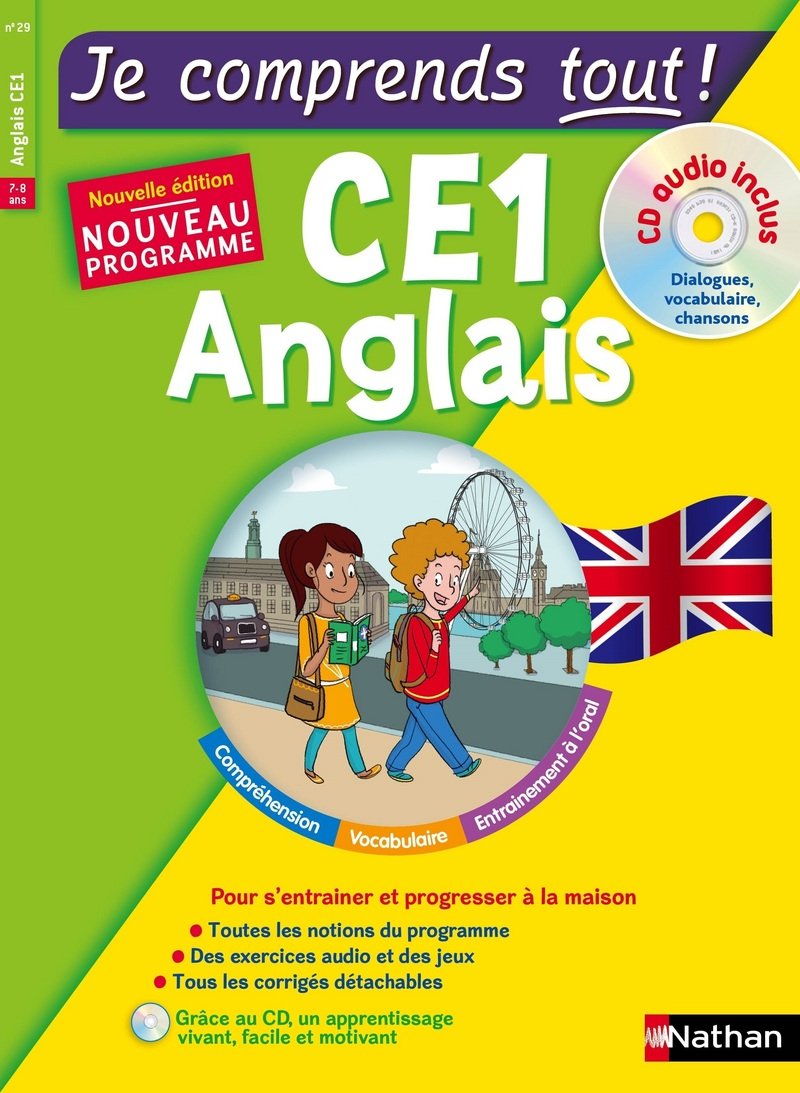 Anglais CE1 - cours + exercices + audio - Je comprends tout - conforme au programme de CE1 9782091931357