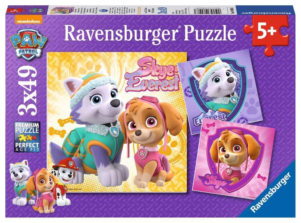 Ravensburger - Puzzle Enfant - Puzzles 3x49 p - Charmantes chiennes - Pat'Patrouille - Dès 5 ans - 08008 4005556080083