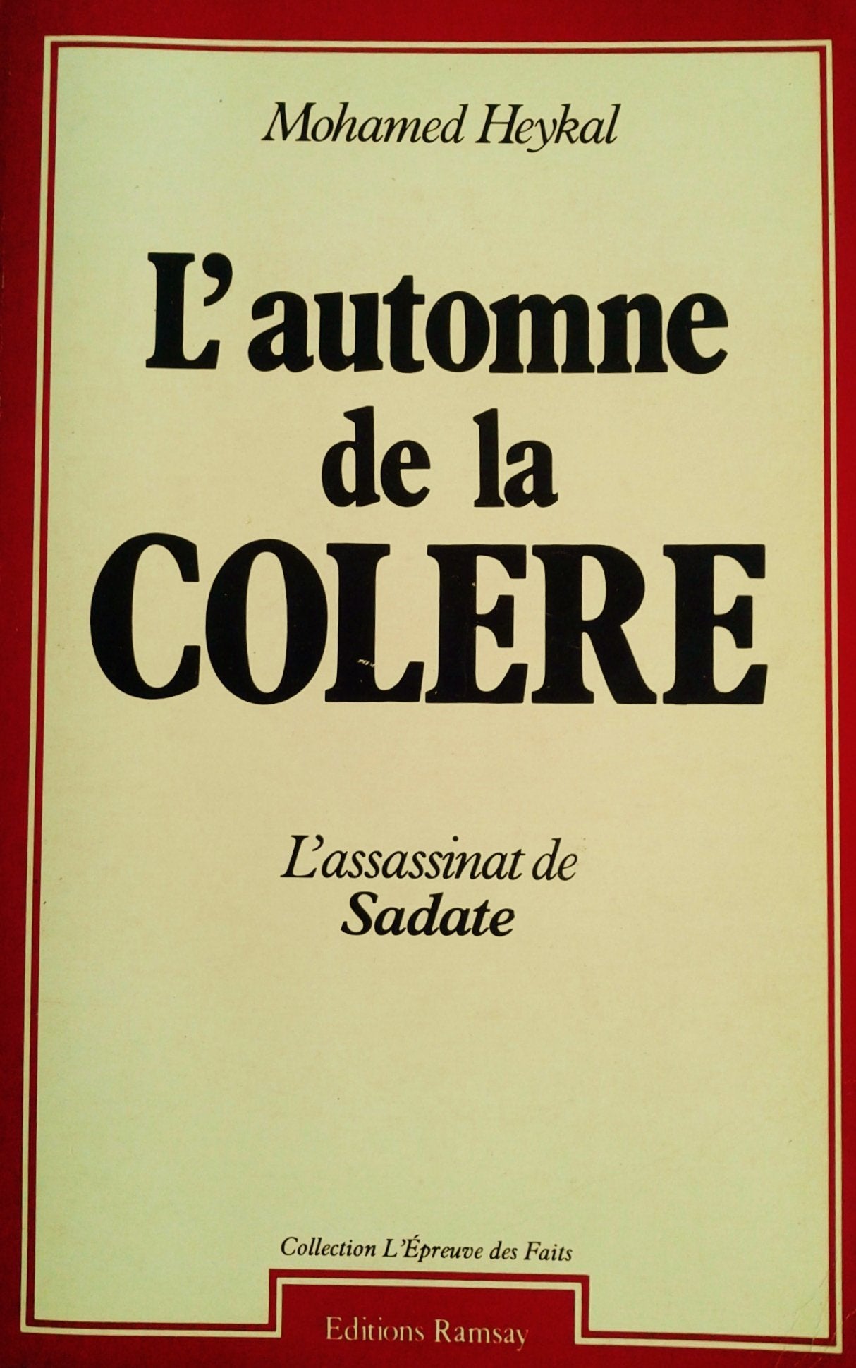 L'automne de la colère 9782859563332