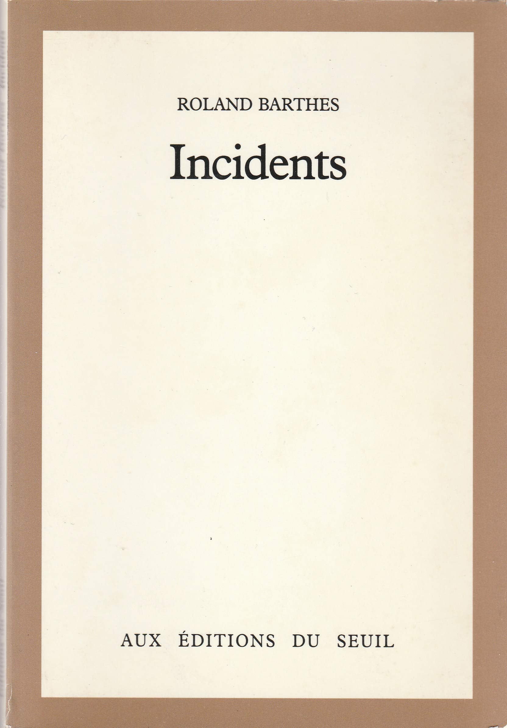 Incidents 9782020094535