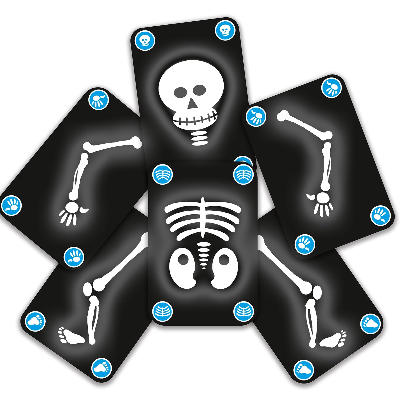 DJECO Bogoss Jeu de Stratégie Phosphorescent Dès 6 ans - Retrouver Les 6 Parties d'Un Squelette, Attention aux Os Cassés ! Contient 44 Cartes & Règles du Jeu - Qualité Durable - Soirées en Famille 3070900051607